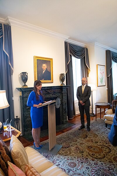 File:Ambassador Shefali Razdan Duggal, U.S. Embassy The Hague, hosts a Welcome Reception for the Ukrainian Ambassador to the Kingdom of the Netherlands Oleksandr Karasevych - 26.jpg