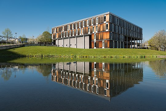 The "Gastdozentenhaus" on the campus of the University of Stuttgart, Stuttgart-Vaihingen, Germany.