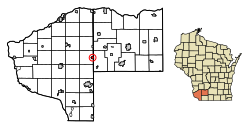 Location of Livingston in Grant County, Wisconsin.