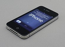 The screen shown when the user first purchases an iPhone 4s. It is the setup screen.