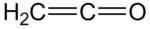 Structuurformule van ethenon