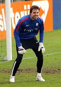 Krul op de training bij het Nederlands elftal in 2015.