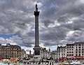 Columna conmemorativa d'a batalla de Trafalgar en Trafalgar Scuare (Londres)