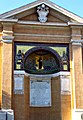 Apse menggambarkan mosaik dari Triclinium Paus Leo III di Istana Lateran kuno.