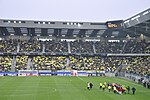 US Quevilly-PSG au stade Michel-d'Ornano à Caen lors de la demi-finale de l'édition 2010.