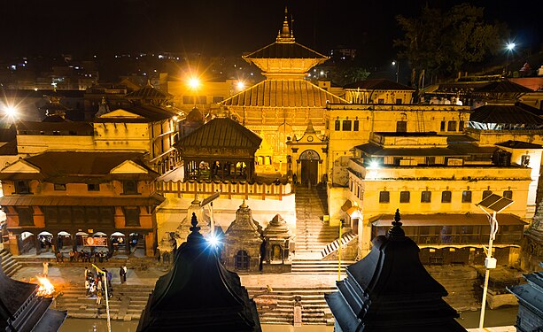 Night view of Pasupatinath..