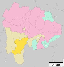 Location of Minobu in Yamanashi Prefecture