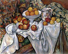 Cézanne, Naturaleza muerta con manzanas y naranjas (1895-1900)