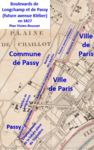 Boulevards von Longchamp und von Passy in 1827