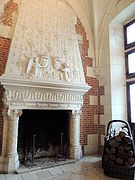 Chimenea de la salle du Conseil del "ala Carlos VIII" del Château de Blois (finales del siglo XV).