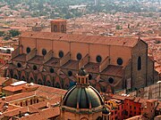 Basilique San Petronio de Bologne, Italie, la plus grande église gothique en brique du monde