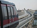 Il people mover in direzione Marittima-Piazzale Roma dal Tronchetto.