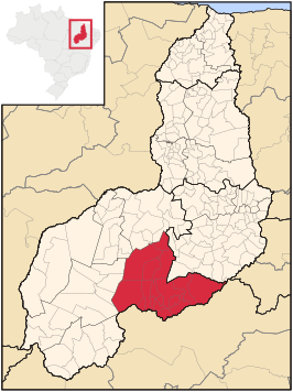 Ligging van de Braziliaanse microregio São Raimundo Nonato in Piauí