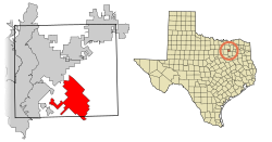 Location of McLendon-Chisholm in Rockwall County, Texas