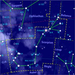 Carte de situation de l'objet M6.