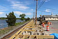 Platform construction at Wareham Train Station, Massachusetts (2014-06-02).