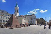 Karlsruhe Pyramid (1823–1825) and City Church (1807–1816), Karlsruhe by Friedrich Weinbrenner