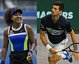 Naomi Osaka and Novak Djokovic