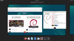 Tangkapan layar Debian 12