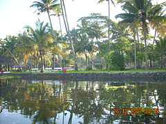 Un resort a orillas del lago Vembanad en Kumarakom