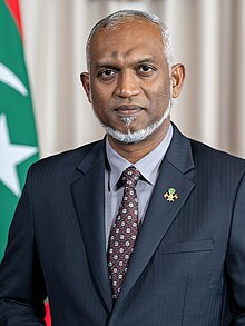 President Dr. Mohamed Muizz's official portrait of January 2024, The President's Office, Republic of the Maldives