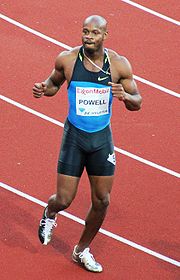 Asafa Powell při závodě