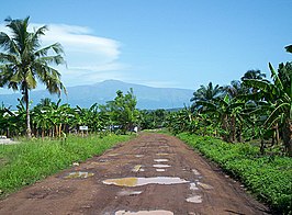 Uitzicht op Mount Cameroon vanuit het zuidwesten van Kameroen