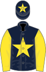 Dark blue, yellow star and sleeves, yellow star on cap