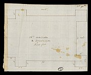 Plan du château de Vaudéville en 1801.