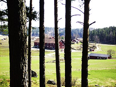 Uma paisagem tradicional da Södermanland