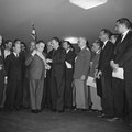 Posse do presidente Castelo Branco e do vice-presidente José Maria Alkmin em 1964.