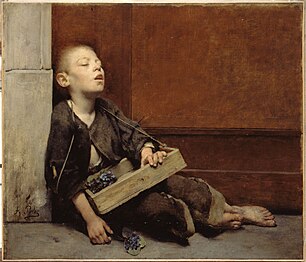 Dreng sælger violer Ca. 1885 Il piccolo venditore di violette