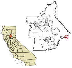 Location of Clipper Mills in Butte County, California.