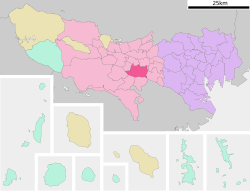 Vị trí của Fuchū ở Tokyo