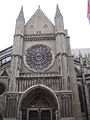 The facade of the side of the church