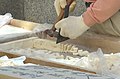 Making hobakyeot, pumpkin candies