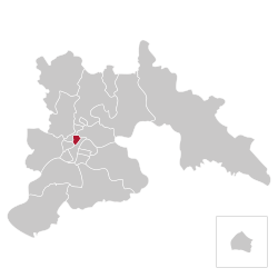 Location of Moranbong-guyok within Pyongyang