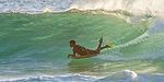 Bodyboarding at Playa del Confital, Gran Canaria