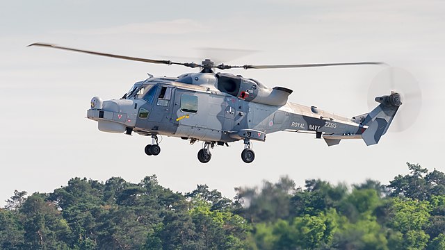 United Kingdom Royal Navy Black Cats display team AgustaWestland AW159 Wildcat HMA2 (reg. ZZ515, cn 520) at ILA Berlin Air Show 2016.