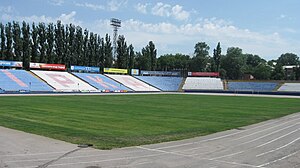 Das Sirka-Stadion in Kirowohrad im Juni 2009 vor der Renovierung