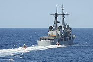 Stern view of BRP Andrés Bonifacio during TDT Operation in the RIMPAC 2018.