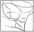 Historical map of Great Moravia under the rule of Svatopluk