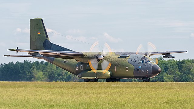 German Air Force LTG 63 Transall C-160D (reg. 50+61, cn D-83) at ILA Berlin Air Show 2016.