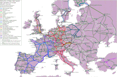 欧洲高铁线路