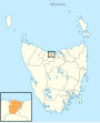 Map showing Devonport City LGA in Tasmania