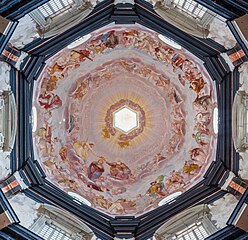 Dome and frescos inside the church