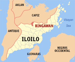 Mapa ning Iloilo ampong Bingawan ilage