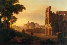 Kolosseum und Forum Romanum de Rudolf Wiegmann ( 1835 ), pintura al óleo.