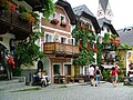 Maisons traditionnelles au centre du vieux village d'Hallstatt