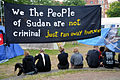 Protest of Sudan refugees in Hanover.